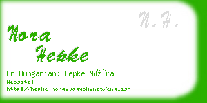 nora hepke business card